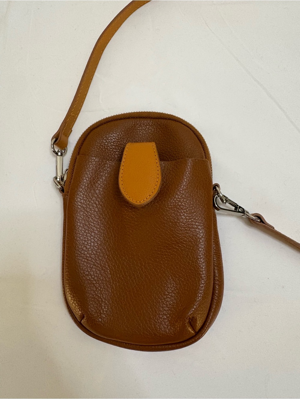 Davina Firenze Pebbled Leather Sachet Purse Crossbody - Picture 2 of 15